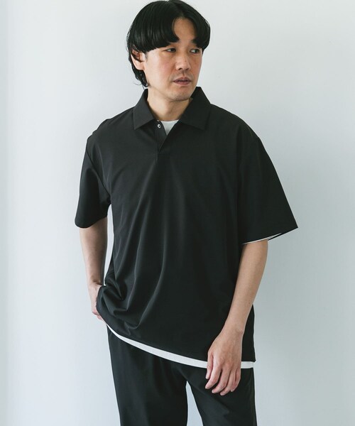 URBAN RESEARCH DOORS(アーバンリサーチドアーズ)の「『UR TECH』サマシェア ポロシャツ(ポロシャツ・メンズ・CHARCOAL/L.BLUE/BLACK・M/L/XL)」の17枚目の写真