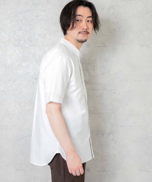 URBAN RESEARCH ROSSO（アーバンリサーチロッソ）の「『抗菌/消臭』『XXLサイズあり』ハイパフォーマンスオックス半袖シャツ（シャツ/ブラウス・メンズ・SAX/WHITE/GRAY/BLACK/INDIGO/SAX STRIPE/GRY STRIPE/NAVY CHECK/BLK CHECK/BLK WATCH/NAVY・S/M/L/XL/XXL）」の22枚目の写真