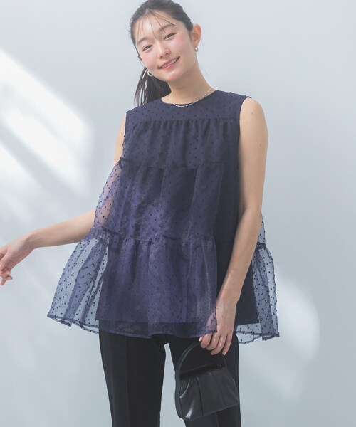 URBAN RESEARCH ROSSO（アーバンリサーチロッソ）の「シアードットティアードブラウス（シャツ/ブラウス・レディース・NAVY/WHITE・Free）」の17枚目の写真