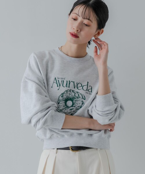 URBAN RESEARCH(アーバンリサーチ)の「『別注』WAVEUNION×URBAN RESEARCH SWEAT SHIRTS(スウェット・レディース・H GRAY/OATMEAL/NAVY・One)」の7枚目の写真