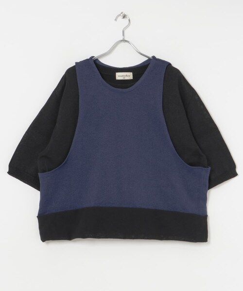 THE GOODLAND MARKET（ザグッドランドマーケット）の「master key　ORIGAMI（ニット/セーター・メンズ・WHTxGRY/BEGxGRN/BLK/NVY・FREE）」の2枚目の写真