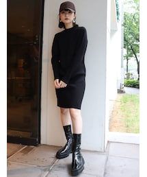 MURUA | バルーンスリーブミニニットワンピース(ワンピース)