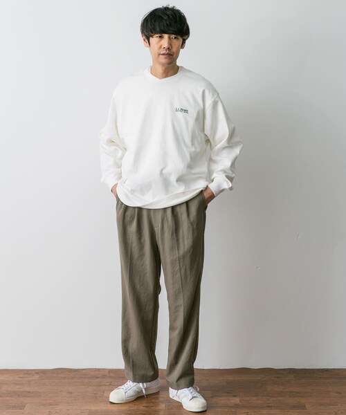 URBAN RESEARCH DOORS(アーバンリサーチドアーズ)の「L.L.Bean Union Long-Sleeve T-Shirts(Tシャツ/カットソー・メンズ・yellow/white/birch/green/fade navy・M/L/XL)」の10枚目の写真