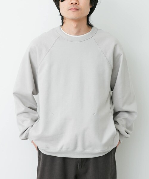 URBAN RESEARCH DOORS(アーバンリサーチドアーズ)の「STILL BY HAND フレンチテリーラグランスウェット(スウェット・メンズ・PINK BEIGE/INK BLACK/SLATE BLUE・46/48)」の21枚目の写真