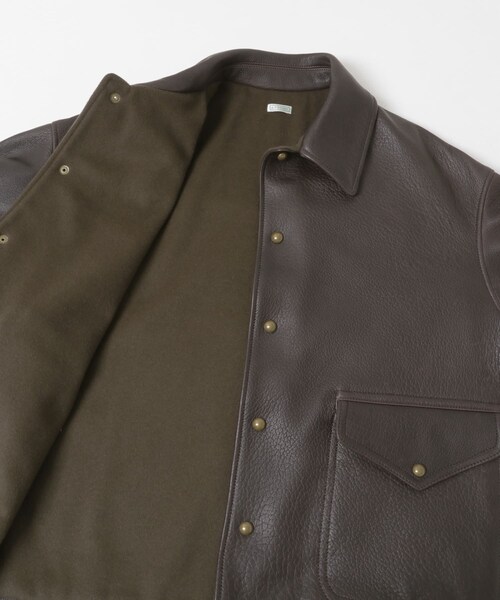 URBAN RESEARCH（アーバンリサーチ）の「A PRESSE　Leather A-1 Flight Jacket（その他アウター・メンズ・BROWN・2/3）」の6枚目の写真