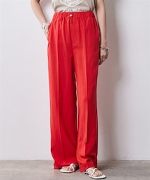 CHIC STYLE | 大きいサイズ レーヨン麻リラックスワイドパンツ シックスタイル(その他パンツ)