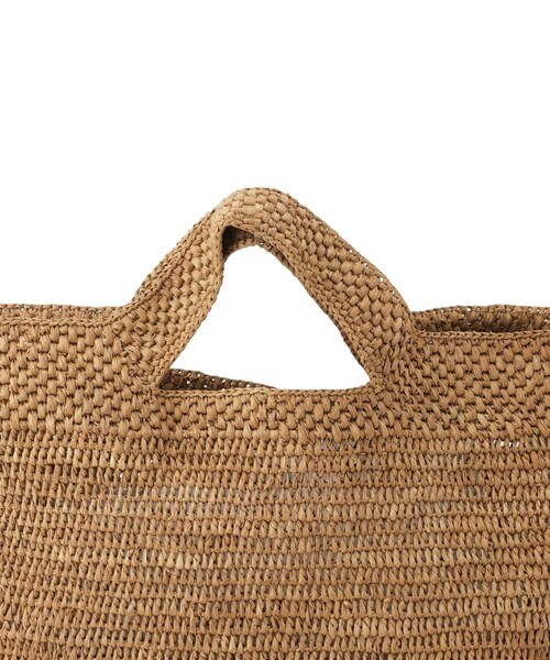 ADAM ET ROPE'（アダムエロペ）の「【J'aDoRe・店舗限定】【African Square（アフリカンスクエアー）】ラフィアかぎ編みバッグ（ハンドバッグ・レディース・ブラウン・F）」の7枚目の写真