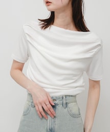 SENSE OF PLACE by URBAN RESEARCH | シアードレープトップ(半袖)(Tシャツ/カットソー)