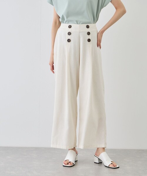 Jayro（ジャイロ）の「麻混ワイドパンツ（その他パンツ・レディース・オフホワイト・F）」の2枚目の写真