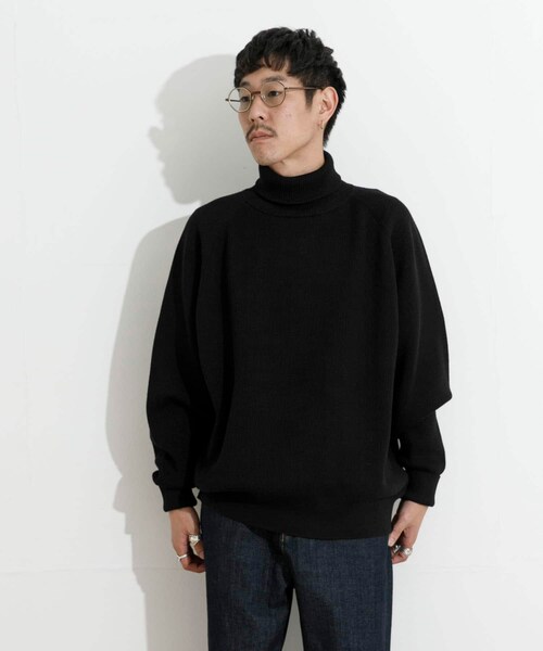 THE GOODLAND MARKET（ザグッドランドマーケット）の「KEIMEN　KM-Turtleneck knit（ニット/セーター・メンズ・Green/Black/Gray・M/L/XL）」の5枚目の写真