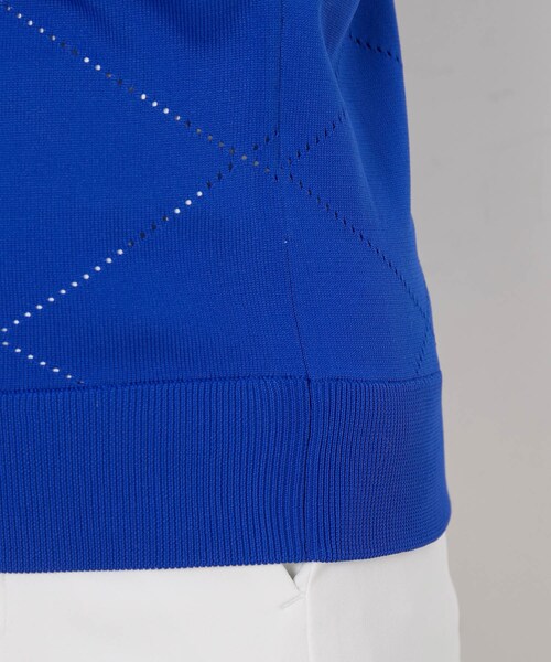 ROPE'(ロペ)の「【ECO】ダイヤ柄ニットベスト(ベスト・レディース・ホワイト/ブルー・L/M/S)」の15枚目の写真