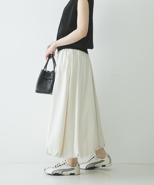 URBAN RESEARCH（アーバンリサーチ）の「バルーンギャザースカート（スカート・レディース・OFF WHITE/BLACK/NAVY・Free）」の5枚目の写真