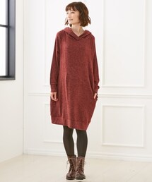 nissen | 【授乳服　産前・産後】ニットソーゆったりパーカーマタニティワンピース(マタニティウェア/グッズ)