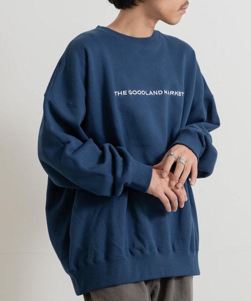 THE GOODLAND MARKET（ザグッドランドマーケット）の「ザ グッドランド マーケット　THE GOODLAND LOGO SWEAT（スウェット・メンズ・D.BLUE/WHITE・M/L/XL）」の2枚目の写真