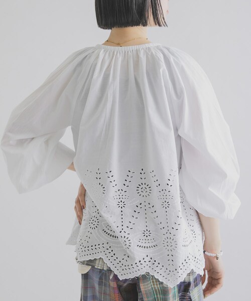 THE GOODLAND MARKET（ザグッドランドマーケット）の「FANAKA　チュニックブラウス（シャツ/ブラウス・レディース・WHITE/BLACK/BLUE・Free）」の8枚目の写真
