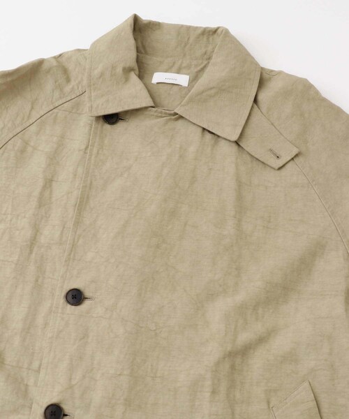 かぐれ（カグレ）の「『ユニセックス』コットンリネンオーバートレンチコート（ステンカラーコート・レディース・L/BEIGE/BEIGE・1/2）」の22枚目の写真