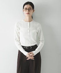 URBAN RESEARCH | パターンメッシュヘンリーネックニット(ニット/セーター)