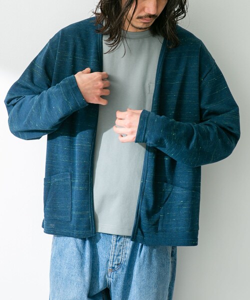 URBAN RESEARCH Sonny Label（アーバンリサーチサニーレーベル）の「JAPAN MADE 裏毛カーディガン（カーディガン/ボレロ・メンズ・オレンジ/ネイビー/グレー・M/L）」の17枚目の写真