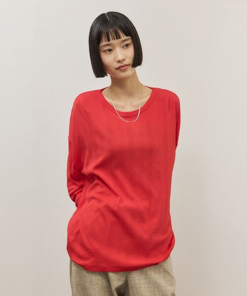 ADAM ET ROPE'（アダムエロペ）の「【Miller for ADAM ET ROPE'】別注 L/S SHEER TEE（2PACK）（Tシャツ/カットソー・レディース・ホワイト/レッド・F）」の20枚目の写真