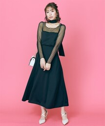 nissen | 大きいサイズ ドットシースルートップス  marun(Tシャツ/カットソー)