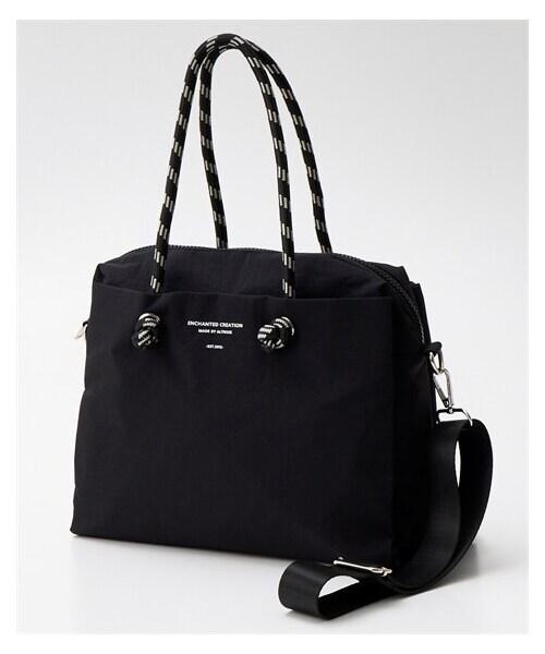 nissen（ニッセン）の「ALTROSE（アルトローズ）ロープ持ち手2WAYポリエステルスクエアトート（トートバッグ・メンズ・ブラック/ブラウン/グレー/アイボリー・Y）」の5枚目の写真