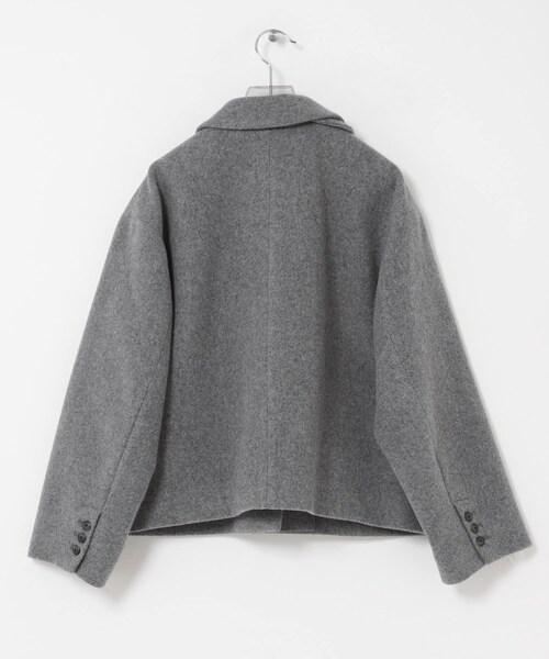 URBAN RESEARCH(アーバンリサーチ)の「ウールモッサショートコート(テーラードジャケット・レディース・OFF WHITE/BLACK/GRAY・Free)」の13枚目の写真