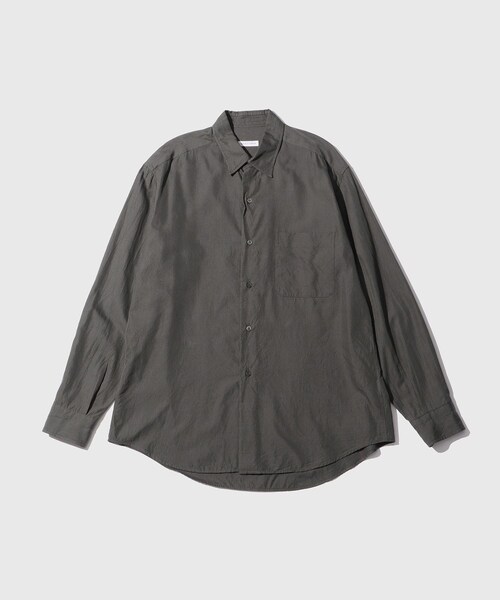 ADAM ET ROPE'(アダムエロペ)の「【KAPTAIN SUNSHINE/キャプテンサンシャイン】Regular Collar Shirt STRIPE(シャツ/ブラウス・メンズ・スミクロ/ダークブラウン・2/3/4)」の3枚目の写真