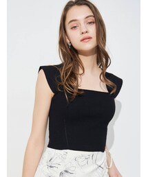 MERCURYDUO | 配色バックリボンコンパクトニット(ニット/セーター)