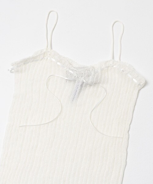 URBAN RESEARCH(アーバンリサーチ)の「EUCHRONIA LACE CAMISOLE(キャミソール・レディース・OFF WHITE/BLACK・Free)」の5枚目の写真