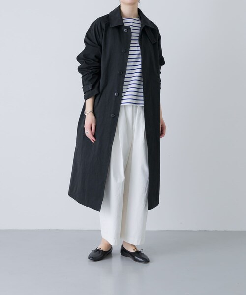 かぐれ（カグレ）の「コットンバルコート（ステンカラーコート・レディース・IVORY/BEIGE/BLACK・Free）」の17枚目の写真