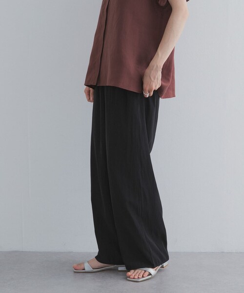 URBAN RESEARCH DOORS(アーバンリサーチドアーズ)の「『接触冷感/UVカット/吸水速乾/マシンウォッシャブル』ドライタッチリラックスパンツ(その他パンツ・レディース・BLACK/MOCHA/NAVY・S/M)」の9枚目の写真