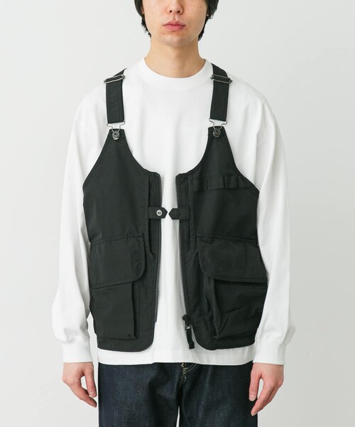 URBAN RESEARCH DOORS（アーバンリサーチドアーズ）の「Snow Peak Apparel　TAKIBI RIP FIELD VEST（ベスト・メンズ・BLACK/OLIVE・M）」の3枚目の写真
