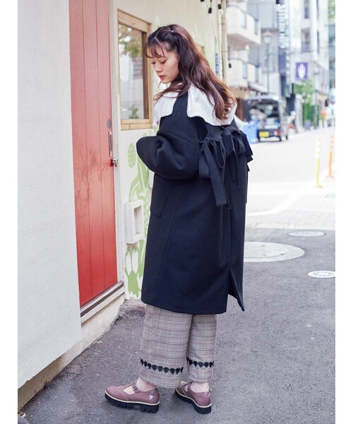 merry jenny（メリージェニー）の「Back Ribbon coat（その他アウター・レディース・ライトグレー/グレー/ブラック/ワイン・F）」の5枚目の写真