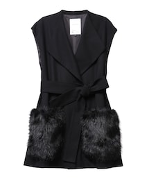 ELENDEEK | FUR POCKET SLEEVELESS CT(テーラードジャケット)