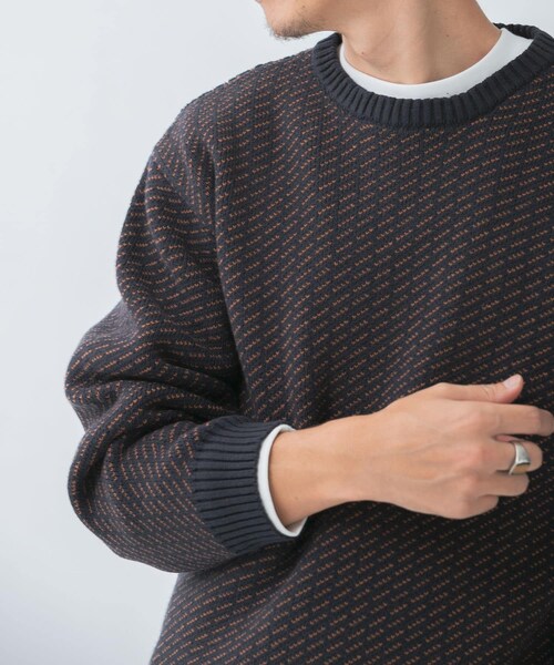 ITEMS URBANRESEARCH(アイテムズ アーバンリサーチ)の「マシンウォッシャブル バーズアイ クルーニット(ニット/セーター・メンズ・BEG/NVY/BLK・M/L)」の14枚目の写真