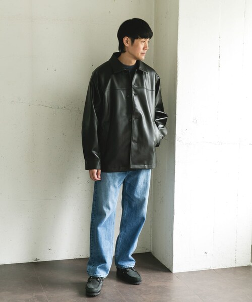 URBAN RESEARCH DOORS（アーバンリサーチドアーズ）の「FL カーコート（ライダースジャケット・メンズ・BLACK・M/L）」の9枚目の写真