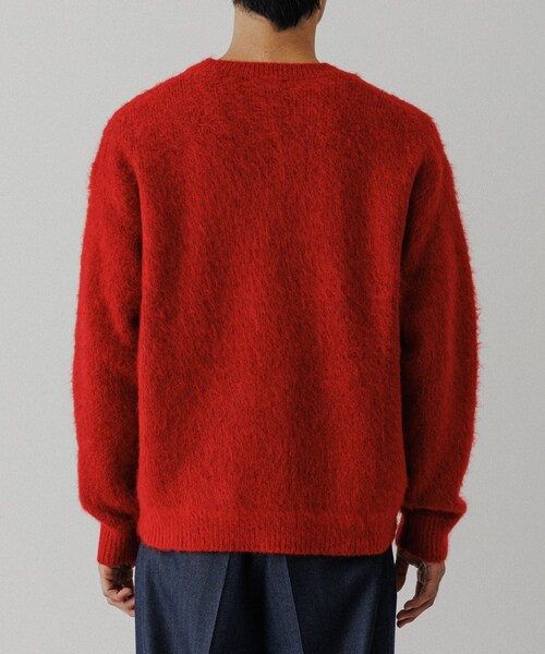 ADAM ET ROPE'（アダムエロペ）の「モヘアミックス オーバーサイズ Vネックニット（ニット/セーター・メンズ・ブラック/キャメル/レッド・L/M）」の21枚目の写真