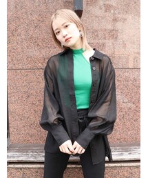 MURUA | バックスリットシアーシャツ(シャツ/ブラウス)