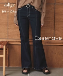 slattgir | 高身長 フレアデニムパンツ（トールサイズ）Essenave(デニムパンツ)