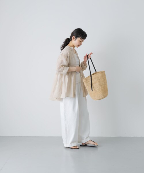 かぐれ（カグレ）の「ラミーギャザーブラウス（シャツ/ブラウス・レディース・BLACK/L.BEIGE・Free）」の17枚目の写真