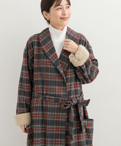 URBAN RESEARCH DOORS(アーバンリサーチドアーズ)の「L.L.Bean ScotchPlaidFlannelRobe(テーラードジャケット・レディース・Grey/Swan・M)」の8枚目の写真