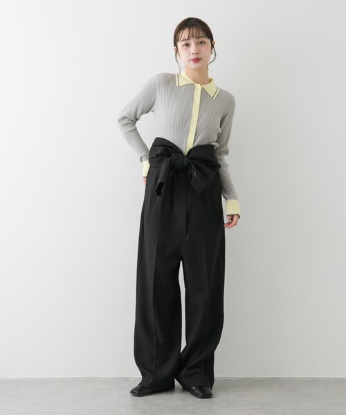 SENSE OF PLACE by URBAN RESEARCH(センスオブプレイスバイアーバンリサーチ)の「テーラードジャンプスーツ(サロペット/オーバーオール・レディース・BLACK/BEIGE・S/M)」の10枚目の写真