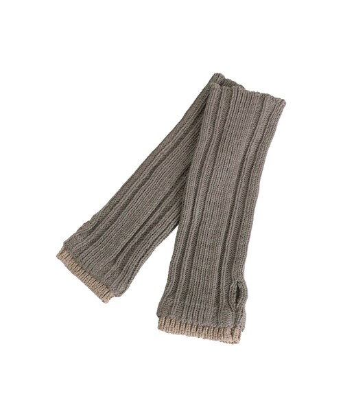 Ungrid（アングリッド）の「ニットアームウォーマー（手袋・レディース・グレー/モカ・F）」の6枚目の写真