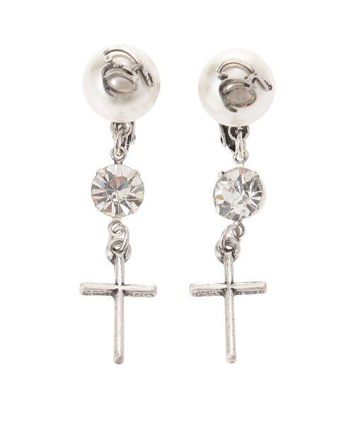 EATME（イートミー）の「クロスビジューイヤリング（イヤリング・レディース・シルバー・F）」の2枚目の写真