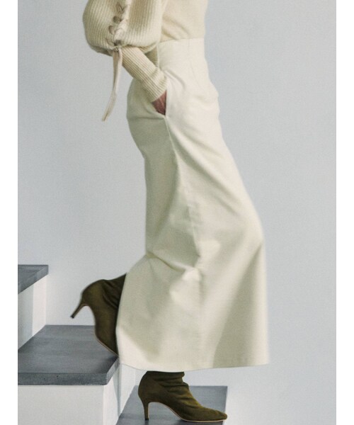 LAGUNAMOON（ラグナムーン）の「コーデュロイタイトスカート（スカート・レディース・ホワイト/グレー/チャコールグレー/ブラック・S/M）」の2枚目の写真