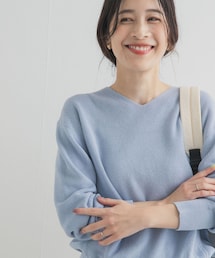 URBAN RESEARCH DOORS | コットン畦Vネックニット(ニット/セーター)