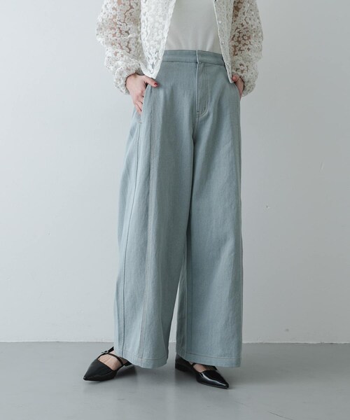 SENSE OF PLACE by URBAN RESEARCH(センスオブプレイスバイアーバンリサーチ)の「デニムライクスラックス(デニムパンツ・レディース・ONE WASH/BLACK/L.INDIGO・S/M)」の14枚目の写真
