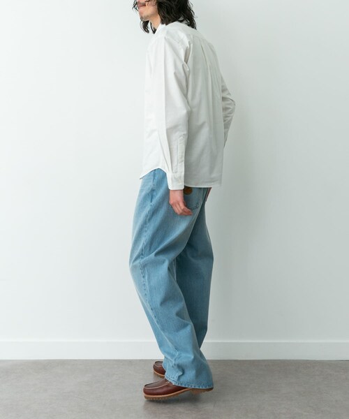 URBAN RESEARCH Sonny Label（アーバンリサーチサニーレーベル）の「抗菌オックスボタンダウン長袖シャツ（シャツ/ブラウス・メンズ・ホワイト/サックス/ネイビー/オフストライプ/ブルーストライプ・S/M/L/XL）」の13枚目の写真