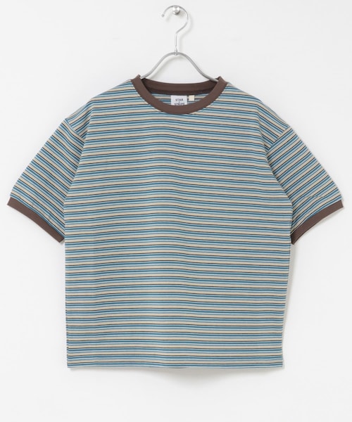 URBAN RESEARCH DOORS(アーバンリサーチドアーズ)の「『別注』STAR&STRIPE×DOORS MULTI RINGER T-SHIRTS(Tシャツ/カットソー・レディース・GRAY/BROWN/BLUE・One)」の9枚目の写真