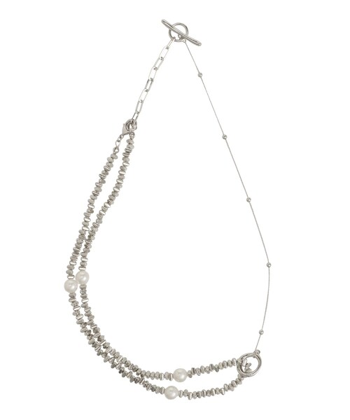 ELENDEEK（エレンディーク）の「3WAY BEADS NECKLACE（ネックレス・レディース・シルバー/ゴールド・F）」の2枚目の写真